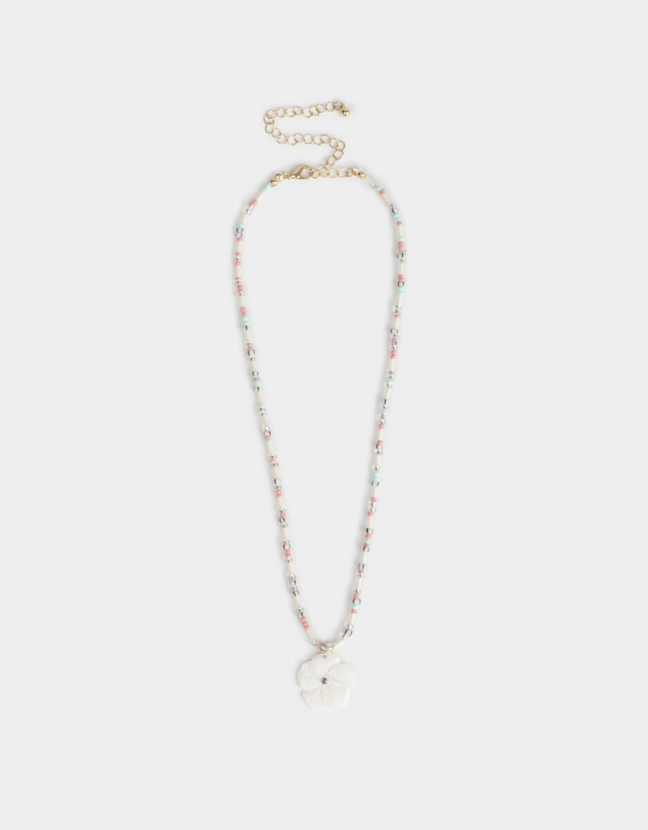 Collar Corto Con Mostacillas 