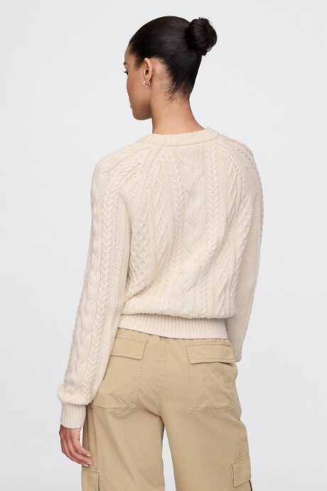 Buzo Algodón Ochos Mujer Cream