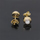 Caravanas En Oro 18K De 2 Tonos Y Brillantes Caravanas En Oro 18K De 2 Tonos Y Brillantes