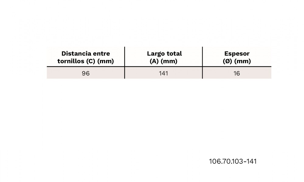 TIRADOR blanco mate 106.70.10 141-b