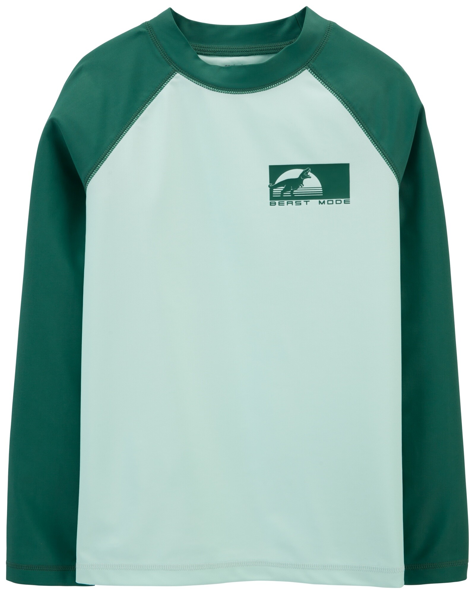 Remera de baño manga larga con protección UPF 50+ estampa dino Sin color