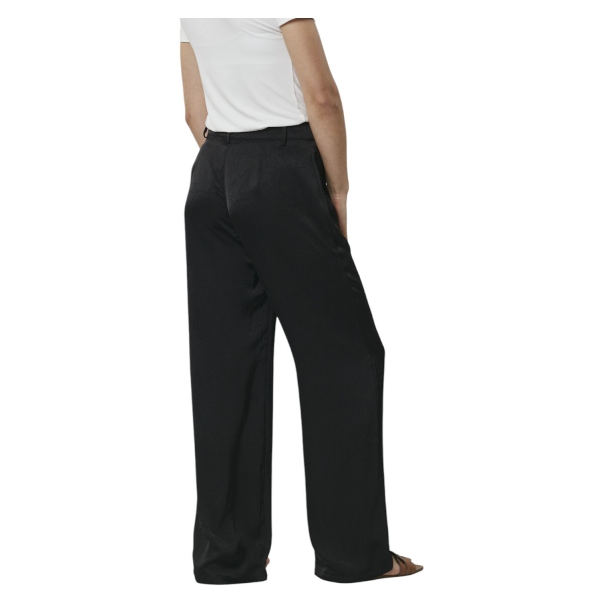 Pantalón Satén Texturizado para Dama UFO Diana Negro - Negro 