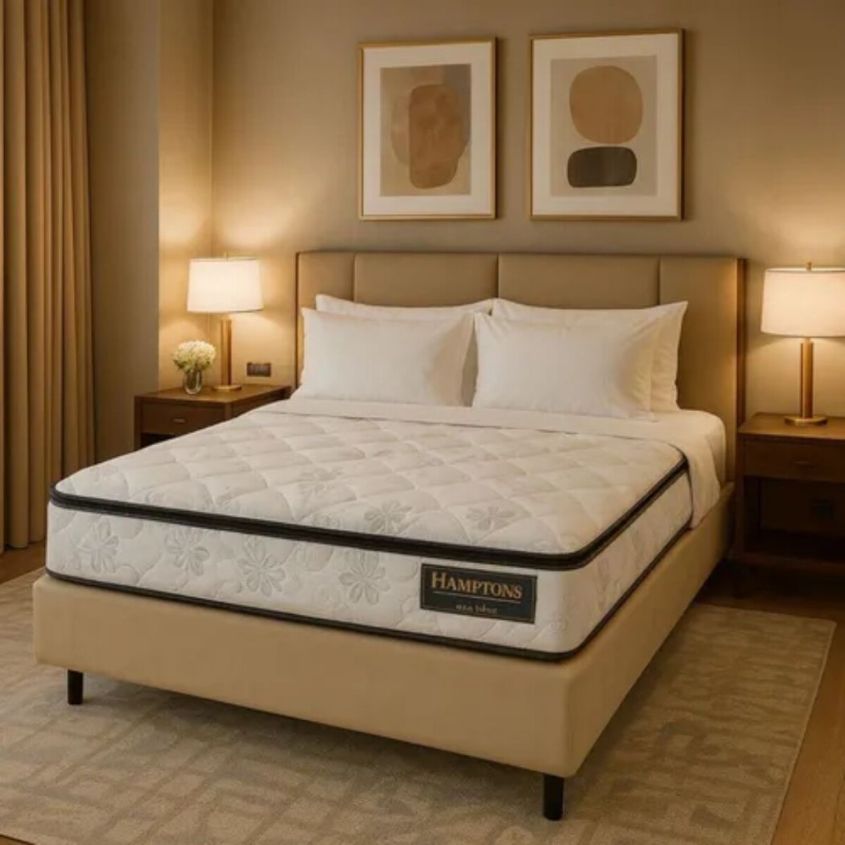 Sommier 2 Plazas Hamptons Mercury - Beige 