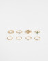 Sets Anillos Sello Set De Anillos Con Sello - Dorado