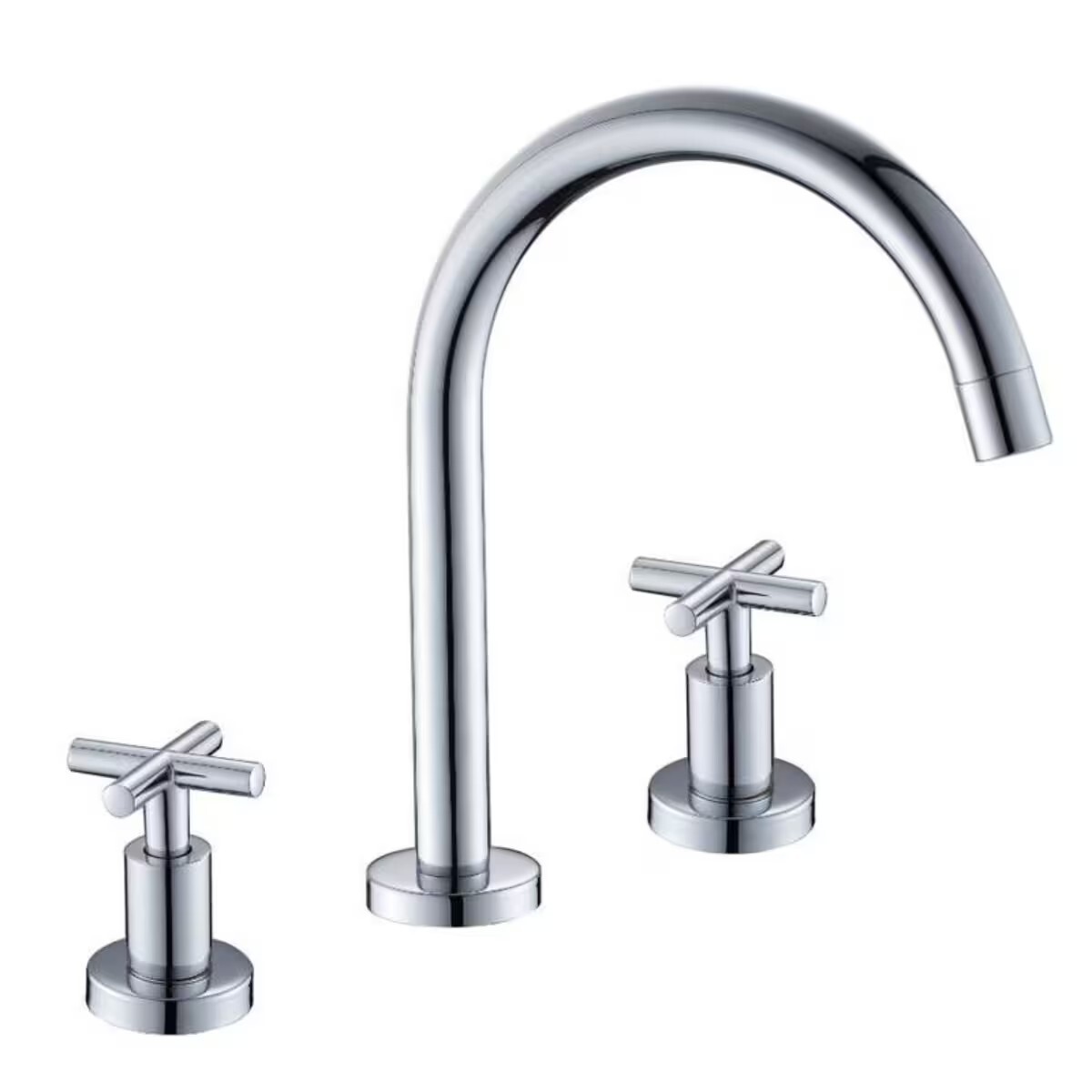 Griferia De Lavatorio Bimando De Mesada Kiev Cromado Brillante 