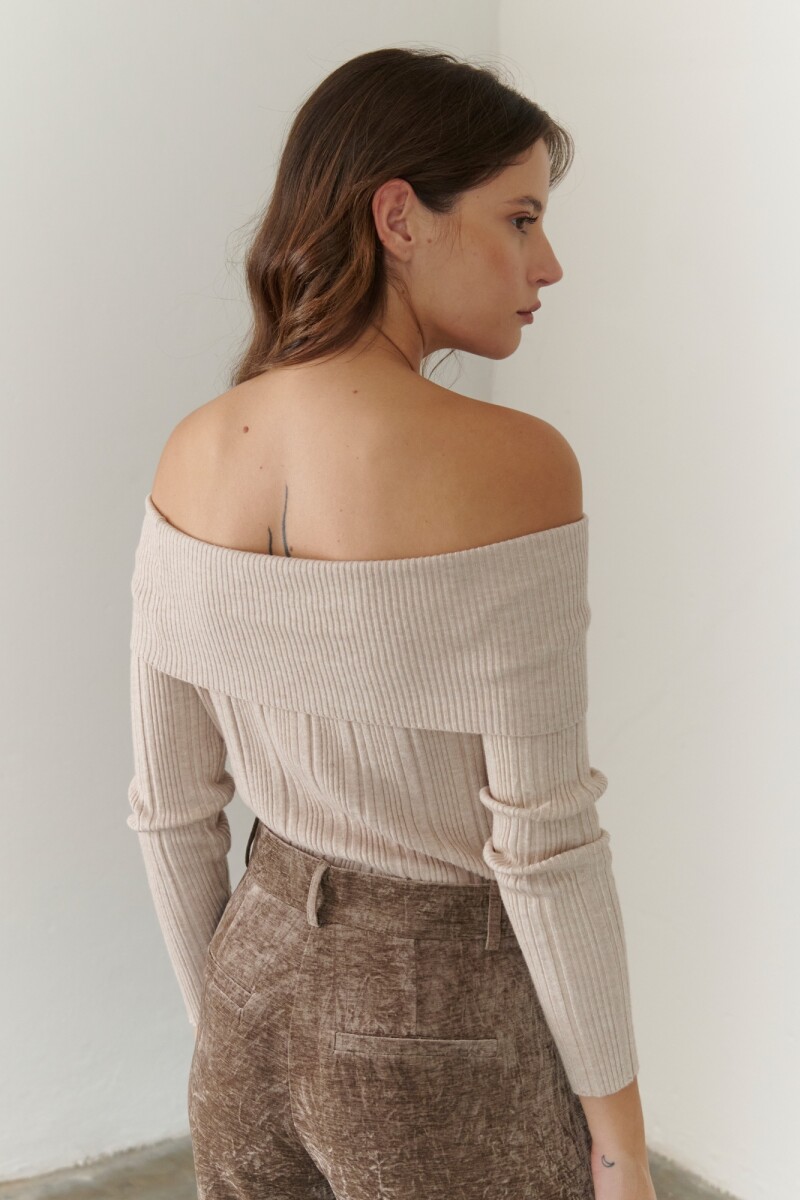 SWEATER BARDOT BEIGE