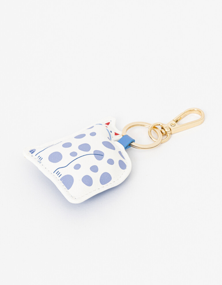 Llavero Cuero/PU Lllavero Y Bag Charm Gatito - Combinacion Multicolor