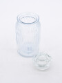 FRASCO DE VIDRIO CON TAPA TRANSPARENTE