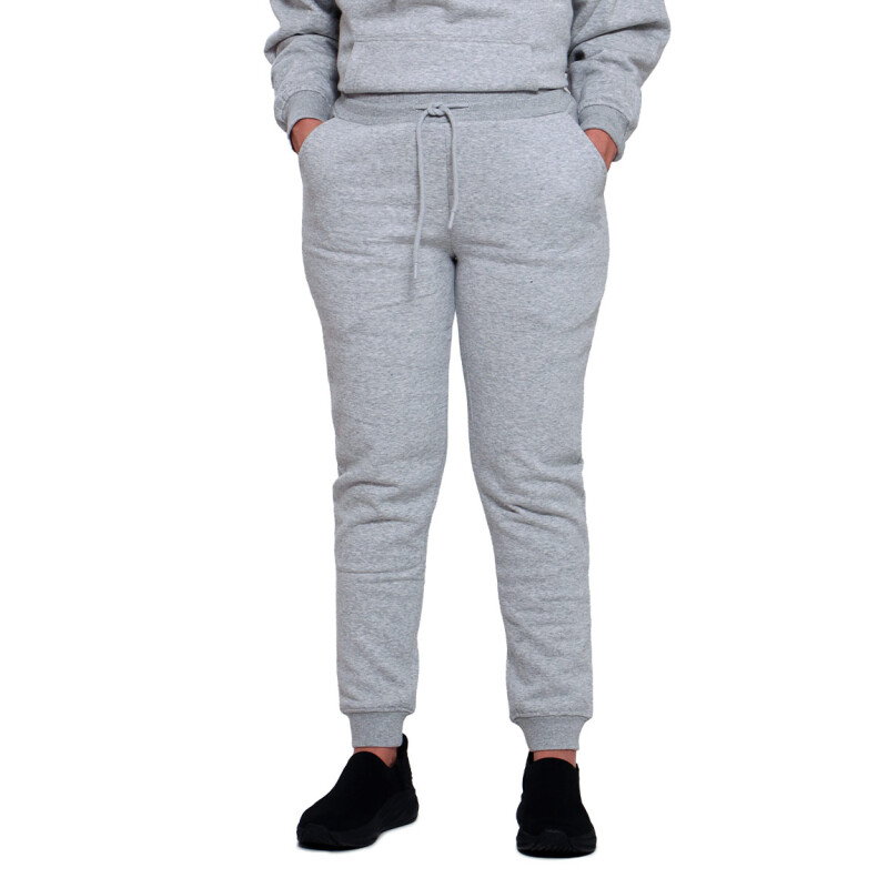 Pantalón Diadora Mujer Con Felpa Gris Melange