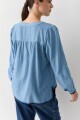 BLUSA HOCKEY DENIM CROCHET Celeste