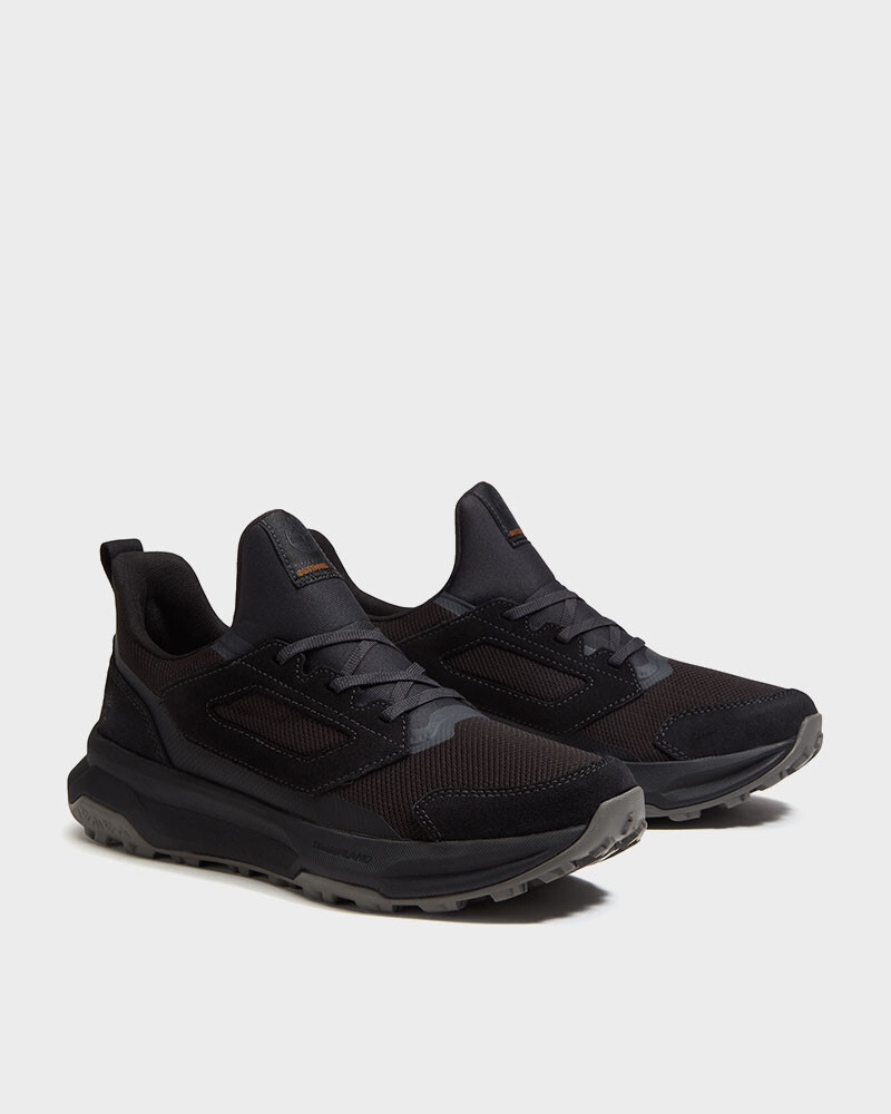 Low Lace Up Sneaker Black Mesh