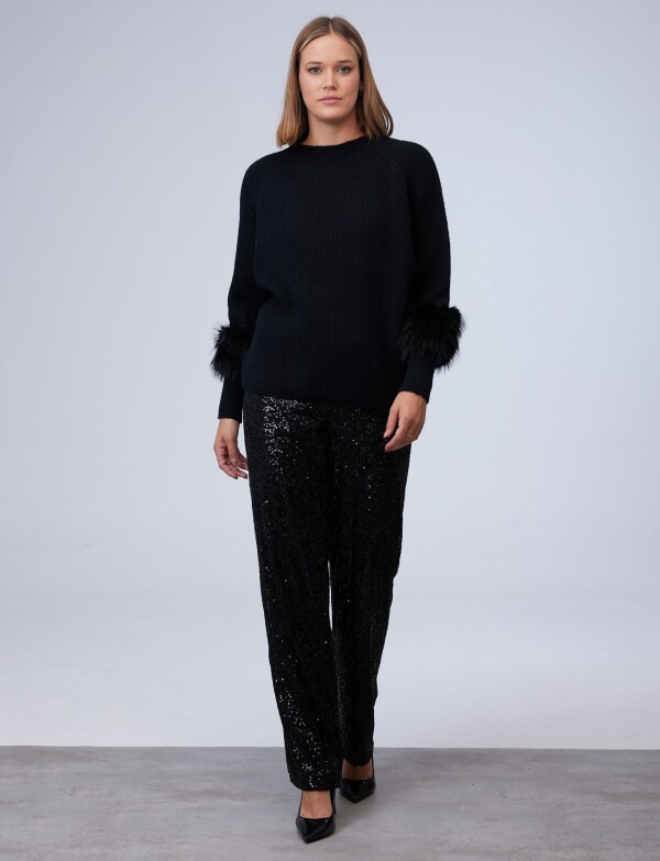 Buzo Faux Fur NEGRO