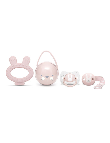 Set bebé Hygge Suavinex chupete + accesorios Rosa