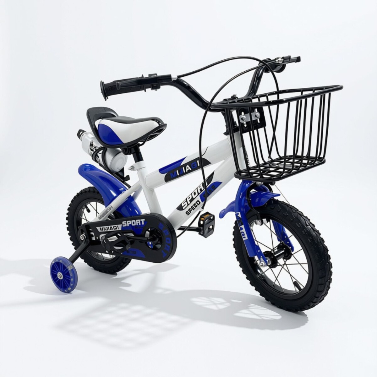Bicicleta Rodado 12 Con Canasto Y Caramañola Niño Niña - Azul 