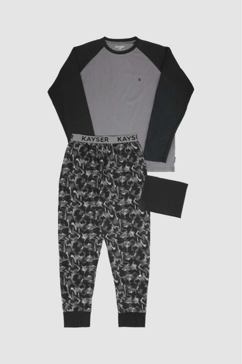 67-1818 pijama rombo - Gris 