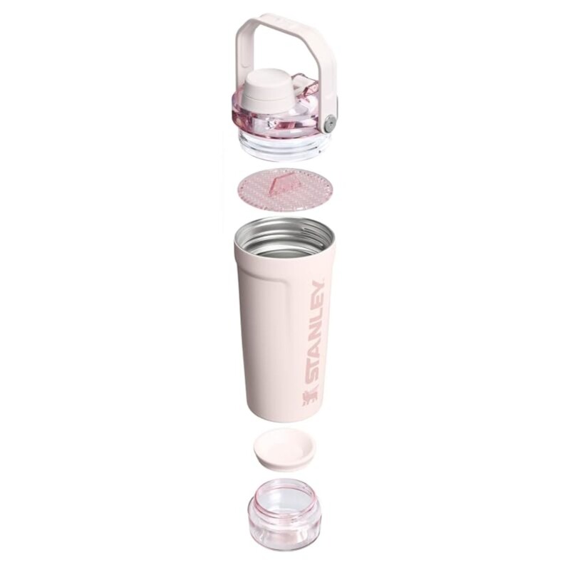 Vaso térmico Stanley Vitalize Shaker 590 ml para batidos de proteínas Rosa Quartz
