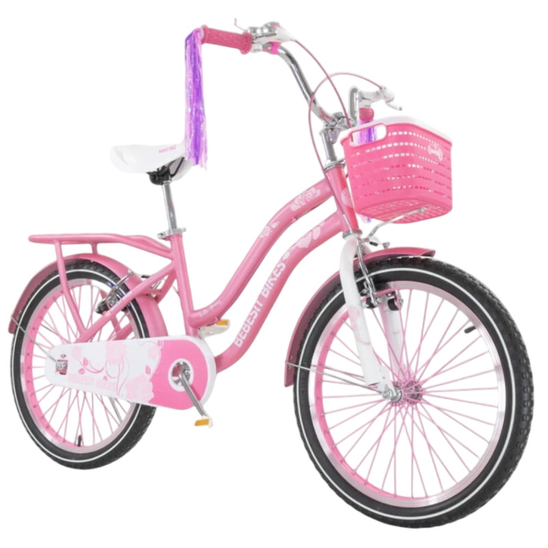 Bicicleta Bebesit Queen rodado 20" con canasto y parrilla Rosa