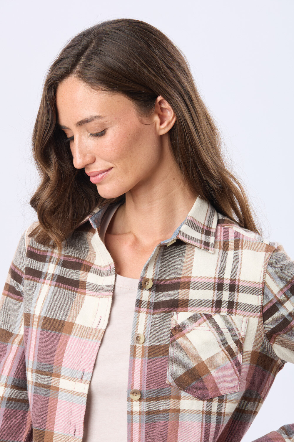 CAMISA VIYELA CUADROS Marron