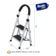 Escalera De Aluminio Tijera 2 Escalones Antideslizante Negro