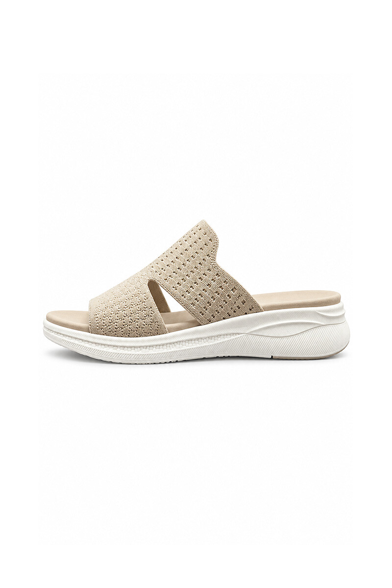 Sandalia zueco Aurora Lycra AU400 Beige