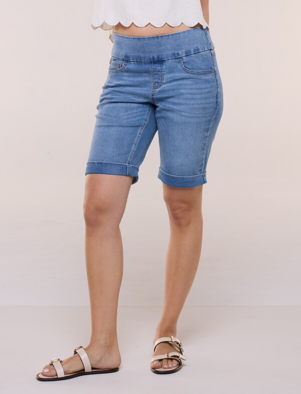 Bermuda Jean Con Pretina Ancha Pull On JEAN CLARO