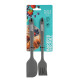 Set pincel y espátula de silicona GRIS