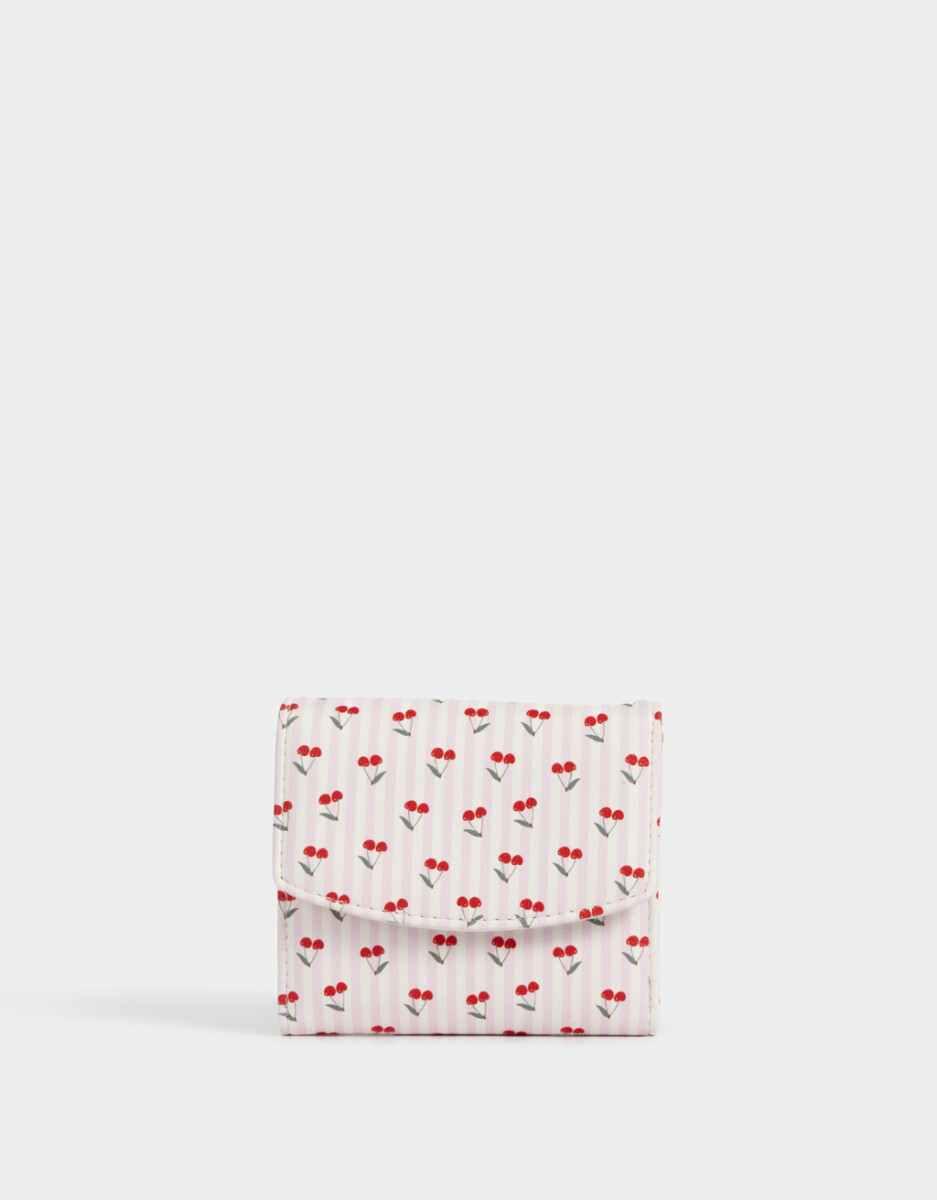 Billetera Cuerina Solapa Rayado 