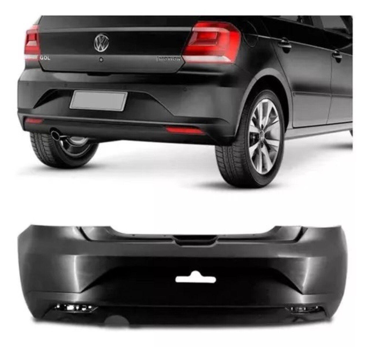 PARAGOLPE TRASERO GOL G8 18/... HATCH CON PRIMER REFLECTOR 