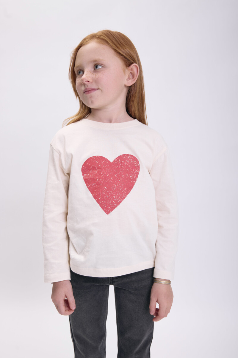 Remera bordado - Crudo 