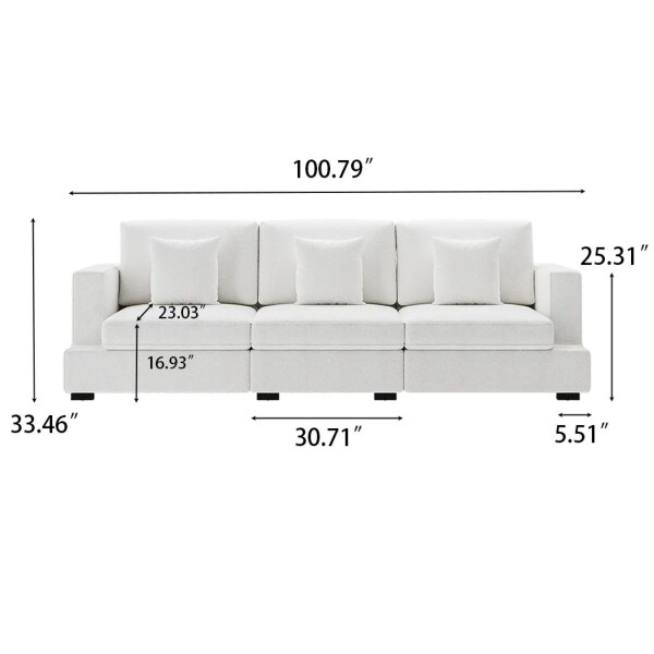 Sillón NUBA BLANCO - 4 CUERPOS