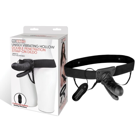 Arnés Unisex con Vibrador Doble Penetración Lux Fetish Arnés Unisex con Vibrador Doble Penetración Lux Fetish