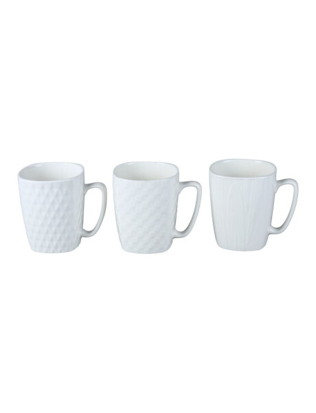 MUG SEMI CUADRADO 480 ML TEXTURAS SURT BLANCO MUG SEMI CUADRADO 480 ML TEXTURAS SURT BLANCO