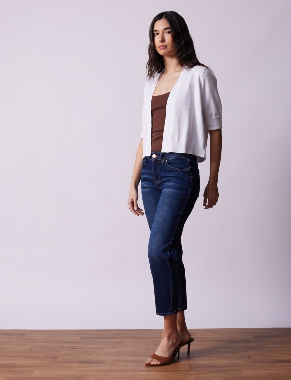 Cardigan Puño Botones BLANCO