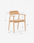 Silla Fondes de madera maciza de roble con acabado natural FSC Mix Credit Silla Fondes de madera maciza de roble con acabado natural FSC Mix Credit