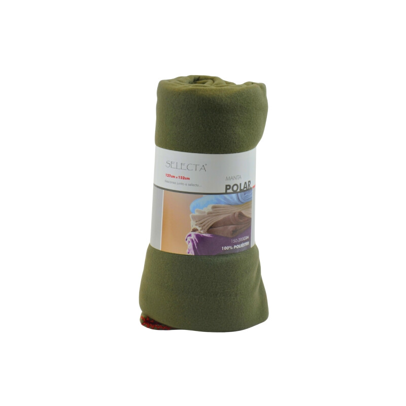 Manta polar 1 plaza 127x152 cm Verde yerba