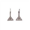 Caravanas Triángulo-Plata 925-Piedra Zirconia-CA3076 conpiedra