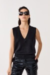 Chaleco Tejido Preppy en Lurex Negro