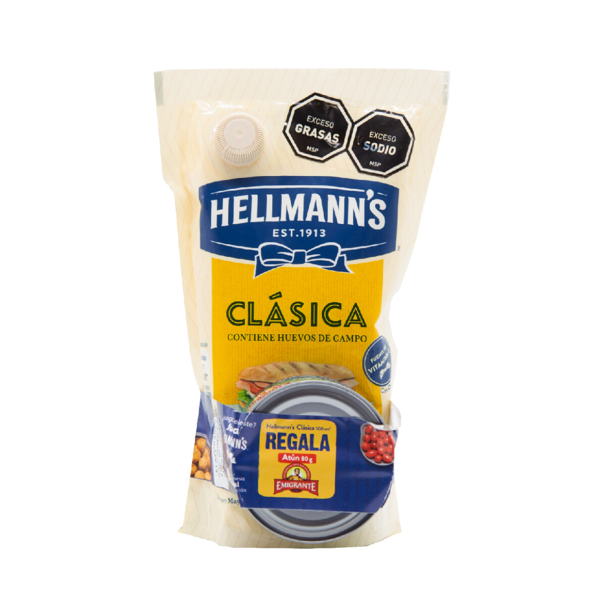 MAYONESA HELLMANN'S 475 CM3 TRAD PROMO + ATUN LOMITOS EMIGRANTE 
