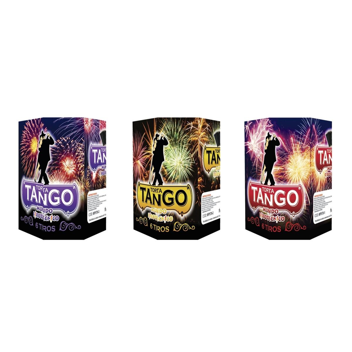 TORTA PACK TANGO 6 TIROS X3 