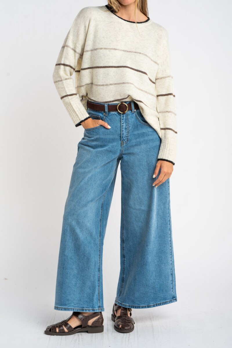 Sweater Rayado Marrón