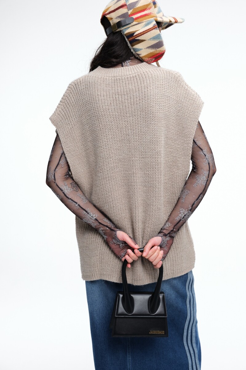 CHALECO BOTONES Camel