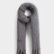 Bufandas Clasico Bufandas Con Flecos Trenzados - Gris Medio
