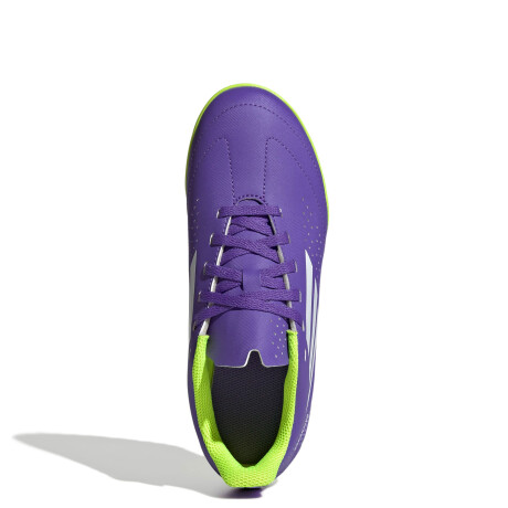 Championes de Fútbol 5 Infantiles Adidas III TF Púrpura - Blanco - Amarillo Limon