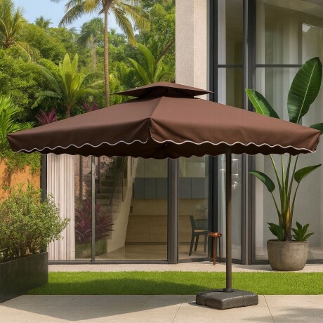 Sombrilla Roma Cuadrada Marrón 2,50m x 2,50m Sombrilla Roma Cuadrada Marrón 2,50m x 2,50m