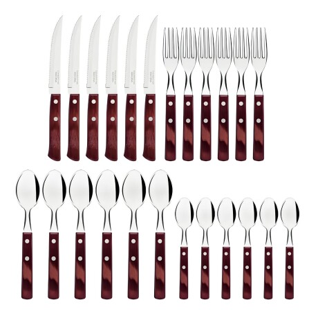 Set De Cubiertos Tramontina Polywood 24 Piezas para Asado Set De Cubiertos Tramontina Polywood 24 Piezas para Asado