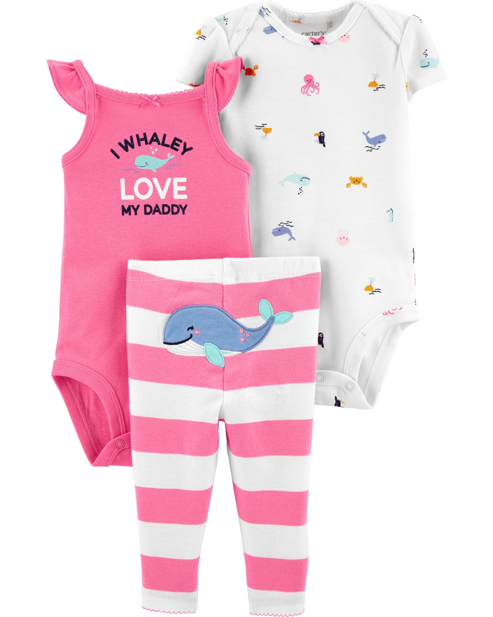 Set tres piezas body manga corta, body sin manga y pantalón 0