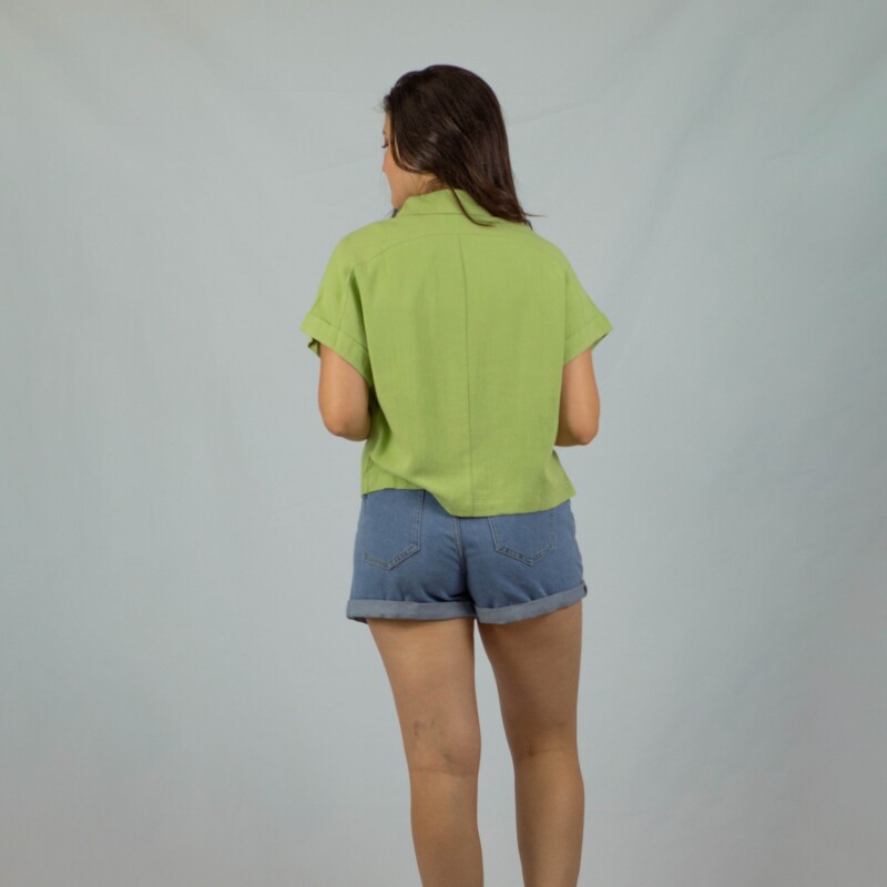 Camisa Lino Slowly Light Green