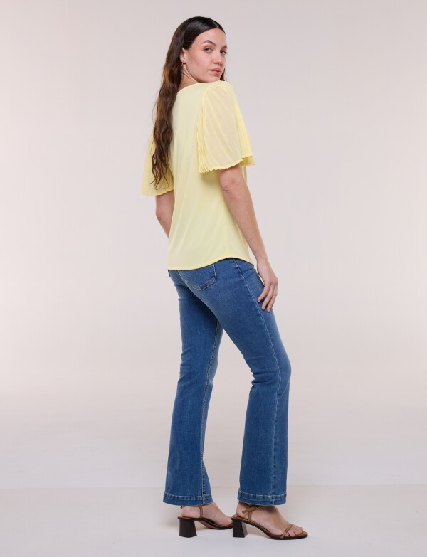 Blusa Manga Plisada AMARILLO