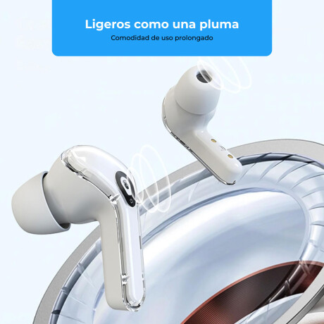 Auriculares BT Cómodos Resistente Al Agua Ideal Para Deporte Blanco