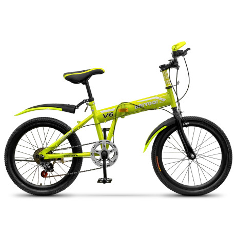Bicicleta Montaña Plegable Rodado 20 Para Niños Verde